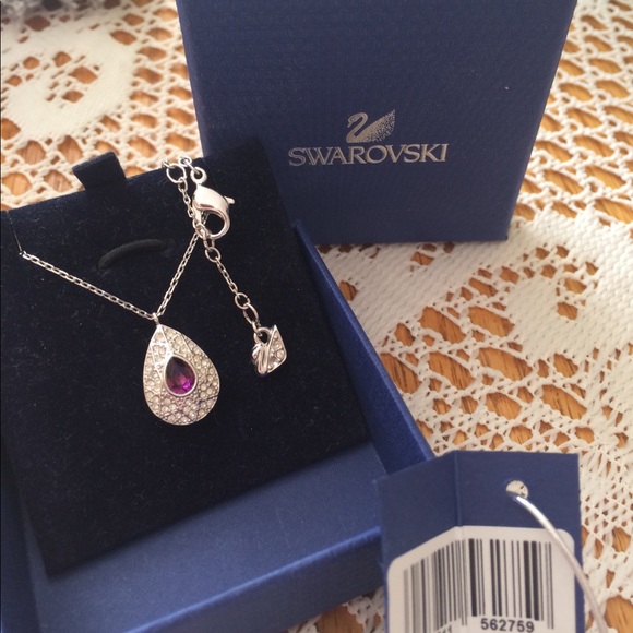 Swarovski Jewelry - Swarovski Amethyst and Crystal Necklace